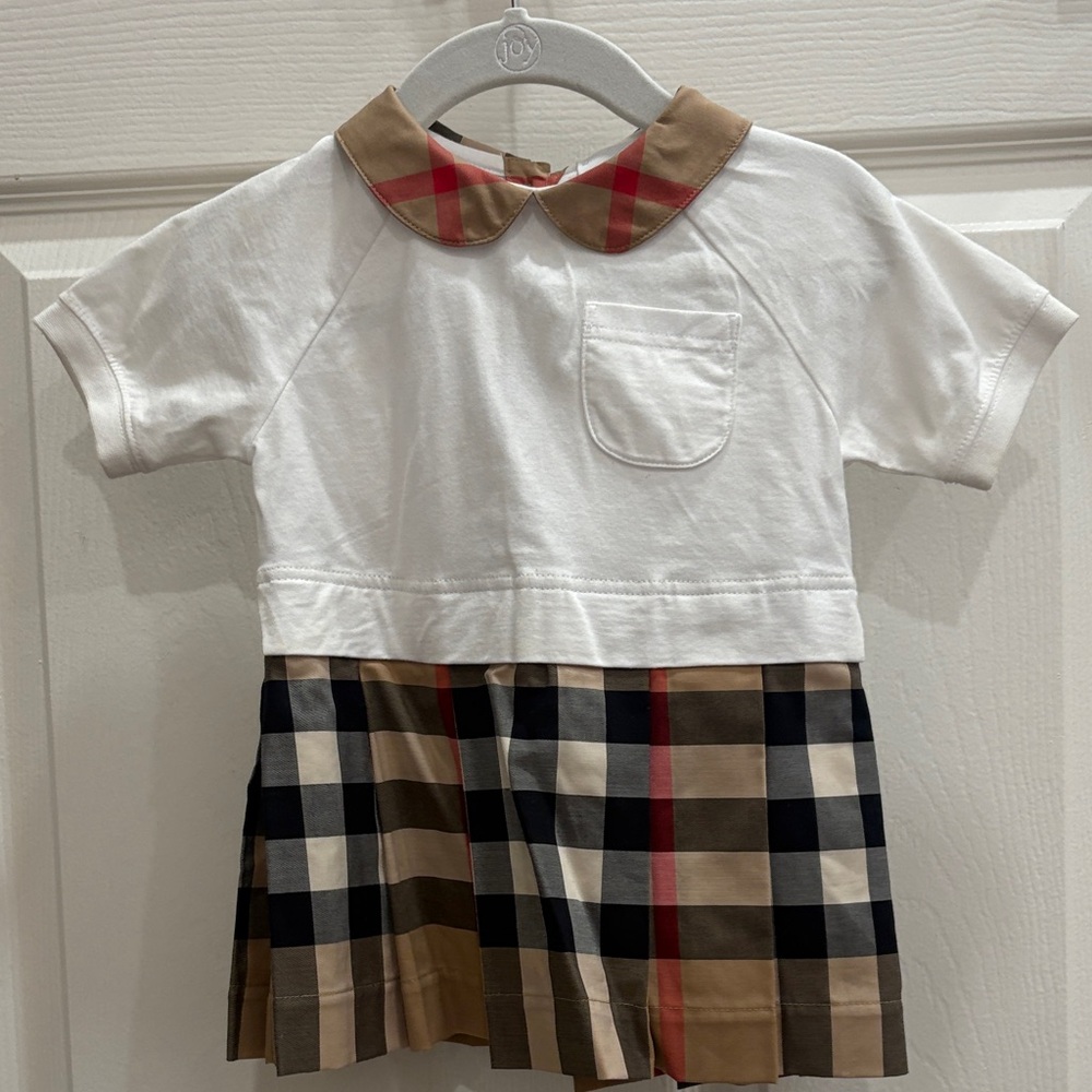 Burberry girls 12 months Classic Kids Plaid Dress Shirt
